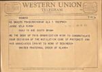 Telegram from the United Fraternal Order of Klans by University of Alabama School of Law