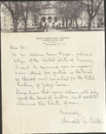 Letter from Harold A. Carter