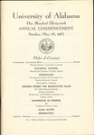 1967 Commencement Program by University of Alabama - Tuscaloosa