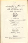 1968 Commencement Program by University of Alabama - Tuscaloosa