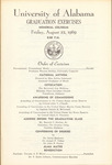 1969 Commencement Program by University of Alabama - Tuscaloosa