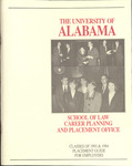 1993-1994 Juris Doctorate Candidates of the School of Law by University of Alabama School of Law