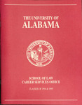 1994-1995 Juris Doctorate Candidates of the School of Law by University of Alabama School of Law