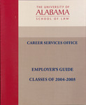 2004-2005 Juris Doctorate Candidates of the School of Law by University of Alabama School of Law