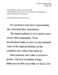 2009-01-07 H. Thomas Wells, Jr. ABA Presidential Speech by H. Thomas Wells Jr. and University of Alabama School of Law